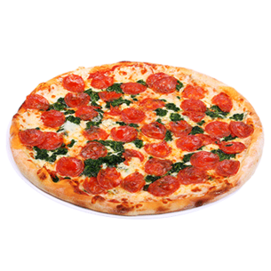 Pizza Spinaci e saleami